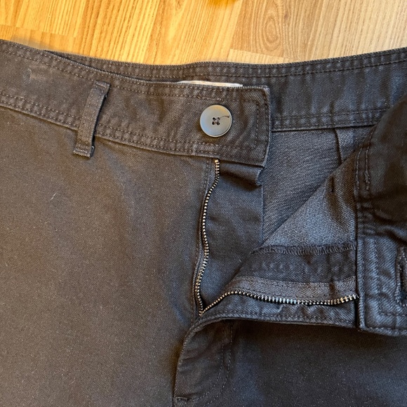 Zara 10/42 wide-leg black jeans with frayed hem - Picture 4 of 16